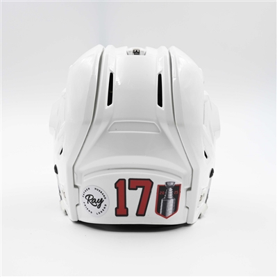 Simon Nemec - Game-Worn White, Bauer Helmet w/ Bauer Shield - 2024-25 NHL Regular Season and 2025 Stanley Cup Playoffs