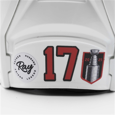 Simon Nemec - Game-Worn White, Bauer Helmet w/ Bauer Shield - 2024-25 NHL Regular Season and 2025 Stanley Cup Playoffs