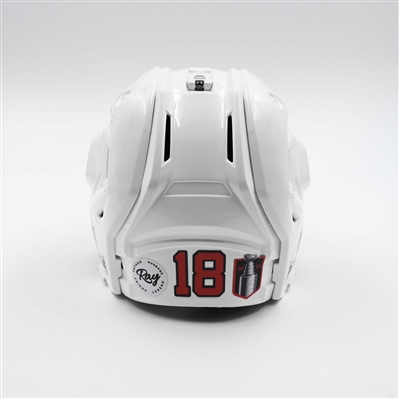 Ondrej Palat - Game-Worn White, Bauer Helmet w/ Bauer Shield - 2024-25 NHL Regular Season and 2025 Stanley Cup Playoffs