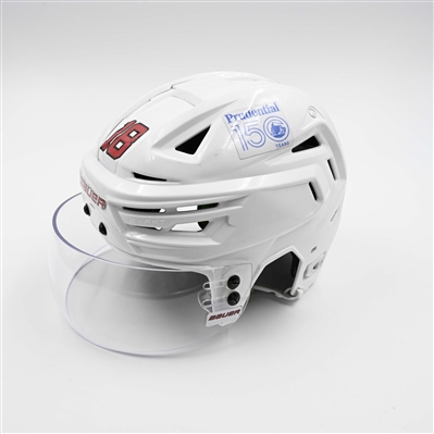 Ondrej Palat - Game-Worn White, Bauer Helmet w/ Bauer Shield - 2024-25 NHL Regular Season and 2025 Stanley Cup Playoffs