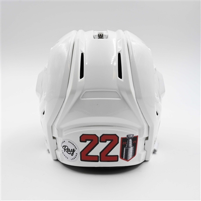 Brett Pesce - Game-Worn White, Bauer Helmet w/ Bauer Shield - 2024-25 NHL Regular Season and 2025 Stanley Cup Playoffs