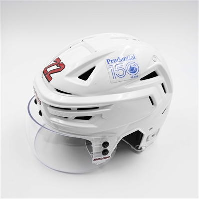 Brett Pesce - Game-Worn White, Bauer Helmet w/ Bauer Shield - 2024-25 NHL Regular Season and 2025 Stanley Cup Playoffs
