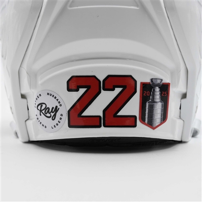 Brett Pesce - Game-Worn White, Bauer Helmet w/ Bauer Shield - 2024-25 NHL Regular Season and 2025 Stanley Cup Playoffs