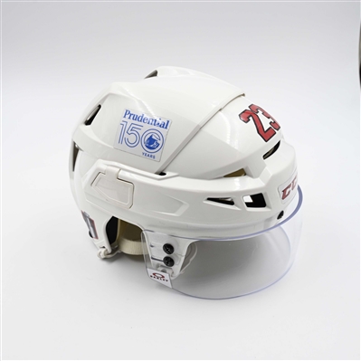 Kurtis MacDermid - Game-Worn White, CCM Helmet w/ Oakley Shield - 2024-25 NHL Regular Season  