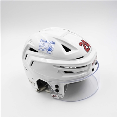 Seamus Casey - Game-Worn White, Bauer Helmet w/ Oakley Shield - 2024-25 NHL Regular Season and 2025 Stanley Cup Playoffs