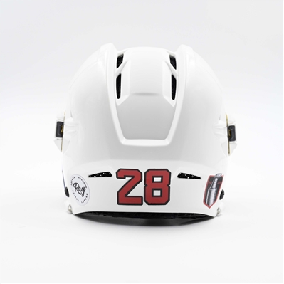 Timo Meier - Game-Worn White, CCM Helmet w/ Oakley Shield - 2024-25 NHL Regular Season and 2025 Stanley Cup Playoffs