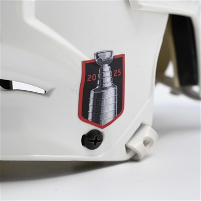 Paul Cotter - Game-Worn White, CCM Helmet w/ Oakley Shield - 2024-25 NHL Regular Season and 2025 Stanley Cup Playoffs