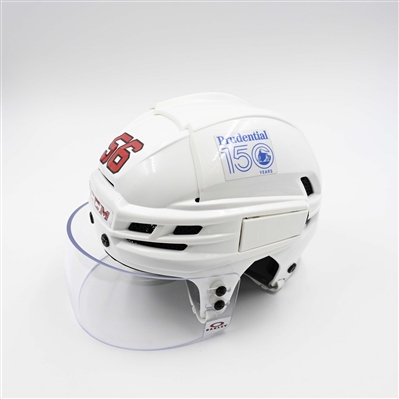 Erik Haula - Game-Worn White, CCM Helmet w/ Oakley Shield - 2024-25 NHL Regular Season and 2025 Stanley Cup Playoffs