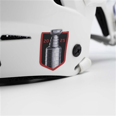 Erik Haula - Game-Worn White, CCM Helmet w/ Oakley Shield - 2024-25 NHL Regular Season and 2025 Stanley Cup Playoffs