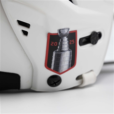 Tomas Tatar - Game-Worn White, CCM Helmet w/ Oakley Shield - 2024-25 NHL Regular Season and 2025 Stanley Cup Playoffs