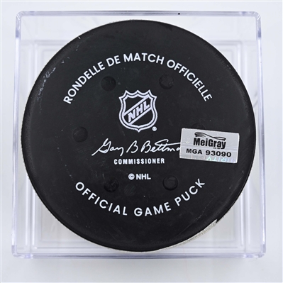 Michael McCarron - Nashville Predators - Goal Puck - April 8, 2025 vs. New York Islanders (Predators Logo)