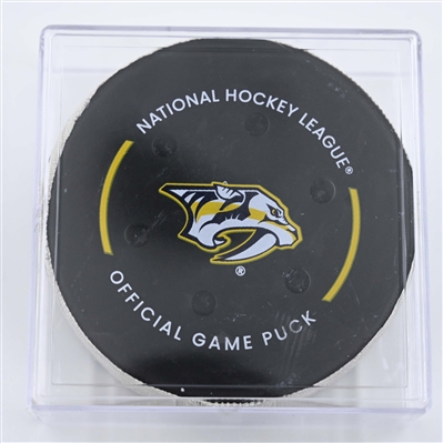 Michael McCarron - Nashville Predators - Goal Puck - April 8, 2025 vs. New York Islanders (Predators Logo)