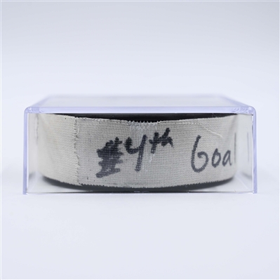 Stefan Noesen - New Jersey Devils - Goal Puck - April 8, 2025 vs. Boston Bruins (Devils Logo)