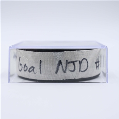 Stefan Noesen - New Jersey Devils - Goal Puck - April 8, 2025 vs. Boston Bruins (Devils Logo)