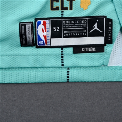 Jusuf Nurkic - Charlotte Hornets - City Edition Jersey - Worn 2 Games - 3/23/25 & 4/9/25 - 2024-25 NBA Season