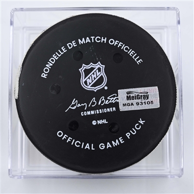 Jordan Oesterle - Nashville Predators - Goal Puck - April 16, 2025 vs. Dallas Stars (Predators Logo)