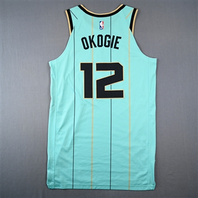 Josh Okogie - Charlotte Hornets - City Edition Jersey - Worn 4/13/2025 - 2024-25 NBA Season
