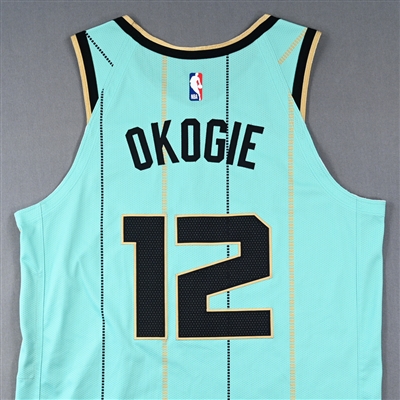 Josh Okogie - Charlotte Hornets - City Edition Jersey - Worn 4/13/2025 - 2024-25 NBA Season