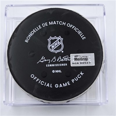 Ondrej Palat - New Jersey Devils - Goal Puck - April 11, 2025 vs. Pittsburgh Penguins (Devils Logo)