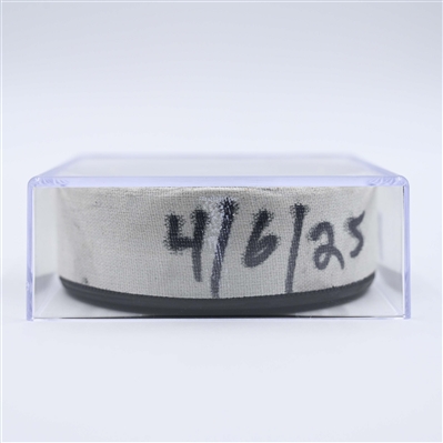 Kyle Palmieri - New York Islanders - Goal Puck - April 8, 2025 vs. Nashville Predators (Predators Logo)