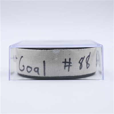 David Pastrnak - Boston Bruins - Goal Puck - April 8, 2025 vs. New Jersey Devils (Devils Logo)
