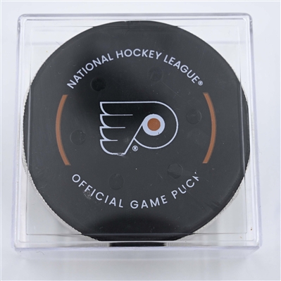 Jakob Pelletier - Philadelphia Flyers - Goal Puck - April 12, 2025 vs. New York Islanders (Flyers Logo)