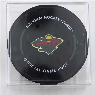 Alex Pietrangelo - Vegas Golden Knights - Goal Puck - April 24, 2025 vs. Minnesota Wild - 2025 Stanley Cup Playoffs, Round 1, Game 3 (Wild Logo)