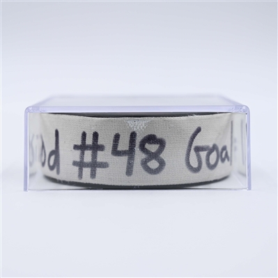 Valtteri Puustinen - Pittsburgh Penguins - Goal Puck - April 11, 2025 vs. New Jersey Devils (Devils Logo)