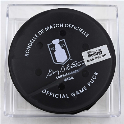 Marco Rossi - Minnesota Wild - Goal Puck - April 24, 2025 vs. Vegas Golden Knights - 2025 Stanley Cup Playoffs, Round 1, Game 3 (Wild Logo)