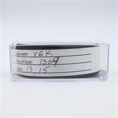 Marco Rossi - Minnesota Wild - Goal Puck - April 24, 2025 vs. Vegas Golden Knights - 2025 Stanley Cup Playoffs, Round 1, Game 3 (Wild Logo)