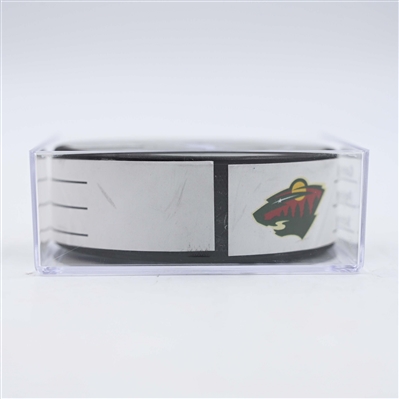 Marco Rossi - Minnesota Wild - Goal Puck - April 24, 2025 vs. Vegas Golden Knights - 2025 Stanley Cup Playoffs, Round 1, Game 3 (Wild Logo)