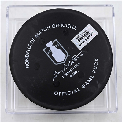 Marco Rossi - Minnesota Wild - Goal Puck - April 26, 2025 vs. Vegas Golden Knights - 2025 Stanley Cup Playoffs, Round 1, Game 4 (Wild Logo)