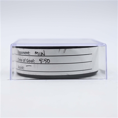Nicolas Roy - Vegas Golden Knights - Goal Puck - April 26, 2025 vs. Minnesota Wild - 2025 Stanley Cup Playoffs, Round 1, Game 4 (Wild Logo)