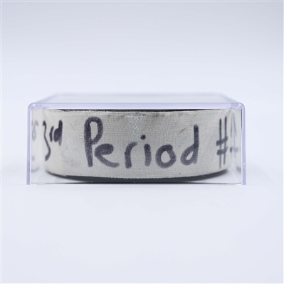 Bryan Rust - Pittsburgh Penguins - Goal Puck - April 11, 2025 vs. New Jersey Devils (Devils Logo)