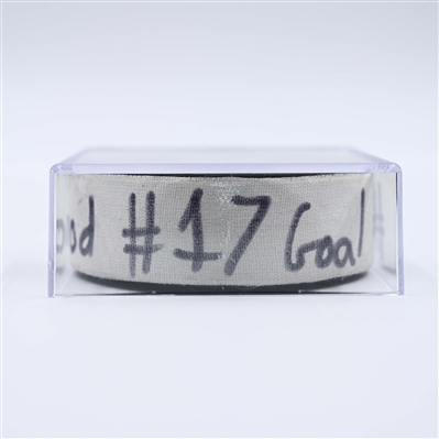 Bryan Rust - Pittsburgh Penguins - Goal Puck - April 11, 2025 vs. New Jersey Devils (Devils Logo)