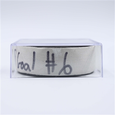 Bryan Rust - Pittsburgh Penguins - Goal Puck - April 11, 2025 vs. New Jersey Devils (Devils Logo)