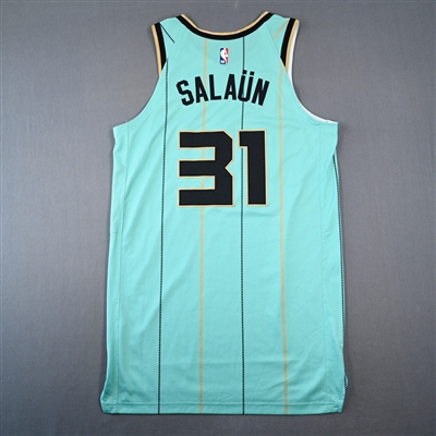 Tidjane Salaun - Charlotte Hornets - City Edition Jersey - Worn 4/13/2025 - 2024-25 NBA Season
