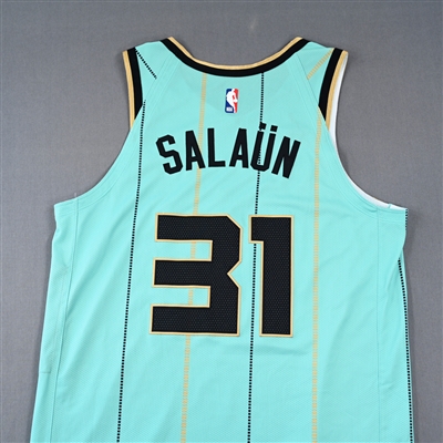 Tidjane Salaun - Charlotte Hornets - City Edition Jersey - Worn 4/13/2025 - 2024-25 NBA Season