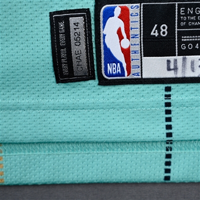 Tidjane Salaun - Charlotte Hornets - City Edition Jersey - Worn 4/13/2025 - 2024-25 NBA Season