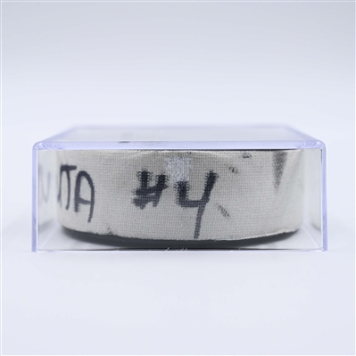 Nick Schmaltz - Utah Hockey Club - Goal Puck - April 14, 2025 vs. Nashville Predators (Predators Logo)
