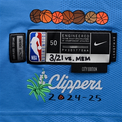 Ben Simmons - Los Angeles Clippers - City Edition Jersey - Worn 3/21/2025 - 2024-25 NBA Season