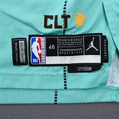 KJ Simpson - Charlotte Hornets - City Edition Jersey - Worn 8 Games - 1/31/25, 2/1/25, 2/7/25, 2/25/25, 2/27/25, 3/23/25, 3/28/25 & 4/9/25 - 2024-25 NBA Season