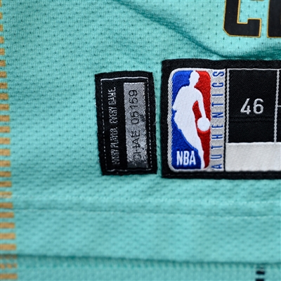KJ Simpson - Charlotte Hornets - City Edition Jersey - Worn 8 Games - 1/31/25, 2/1/25, 2/7/25, 2/25/25, 2/27/25, 3/23/25, 3/28/25 & 4/9/25 - 2024-25 NBA Season