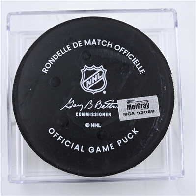 Steven Stamkos - Nashville Predators - Goal Puck - April 8, 2025 vs. New York Islanders (Predators Logo)