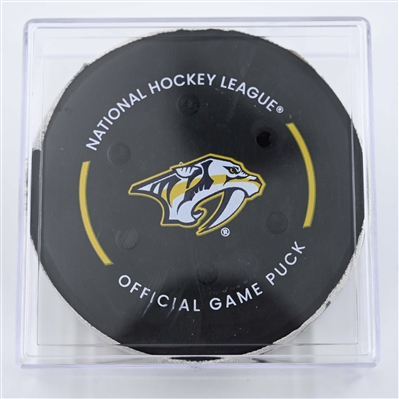 Steven Stamkos - Nashville Predators - Goal Puck - April 8, 2025 vs. New York Islanders (Predators Logo)