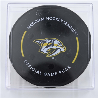 Steven Stamkos - Nashville Predators - Goal Puck - April 8, 2025 vs. New York Islanders (Predators Logo)