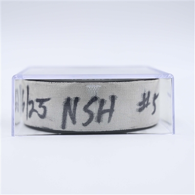 Steven Stamkos - Nashville Predators - Goal Puck - April 8, 2025 vs. New York Islanders (Predators Logo)