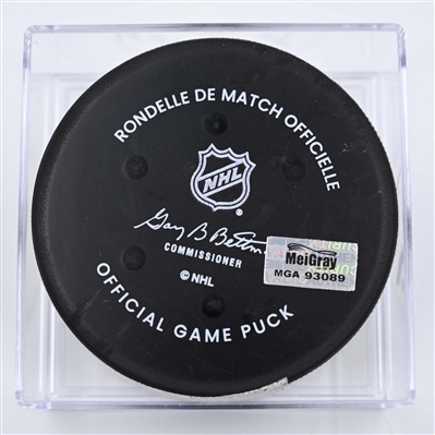 Maxim Tsyplakov - New York Islanders - Goal Puck - April 8, 2025 vs. Nashville Predators (Predators Logo)