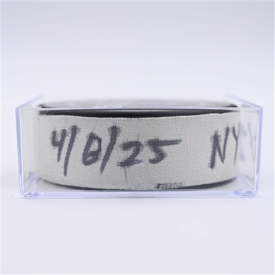 Maxim Tsyplakov - New York Islanders - Goal Puck - April 8, 2025 vs. Nashville Predators (Predators Logo)