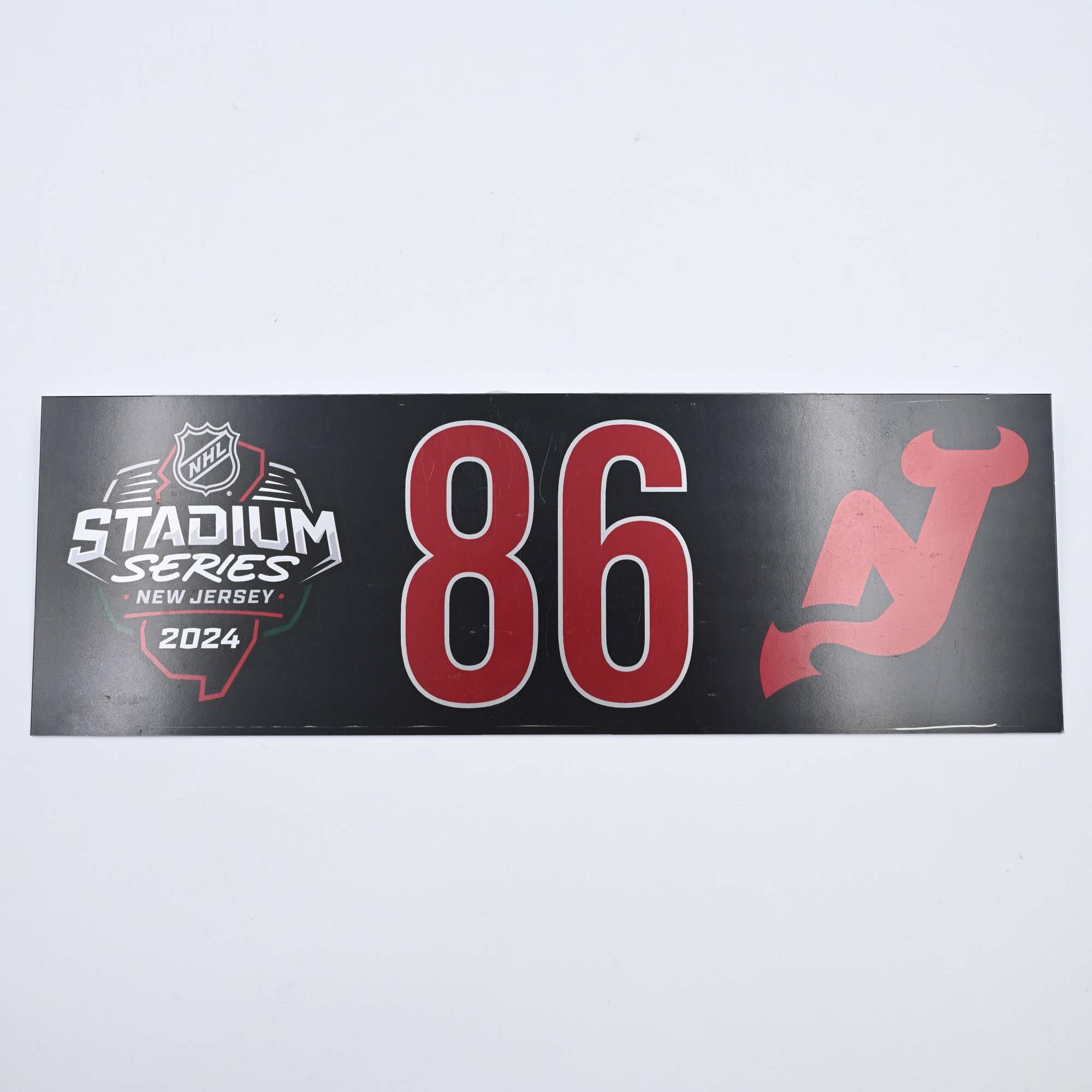 New Jersey Devils Stadium Series Nameplate and Socks Auction Ends 5/13/2024